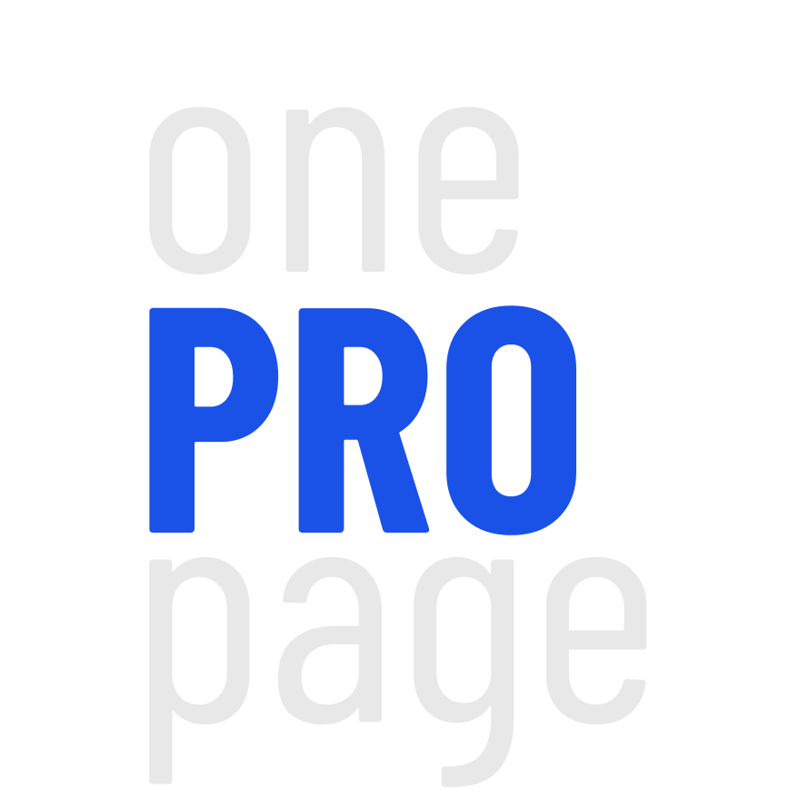 One PRO Page