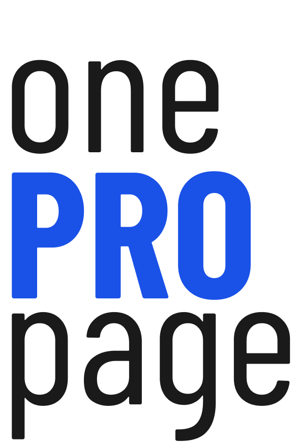 One PRO Page